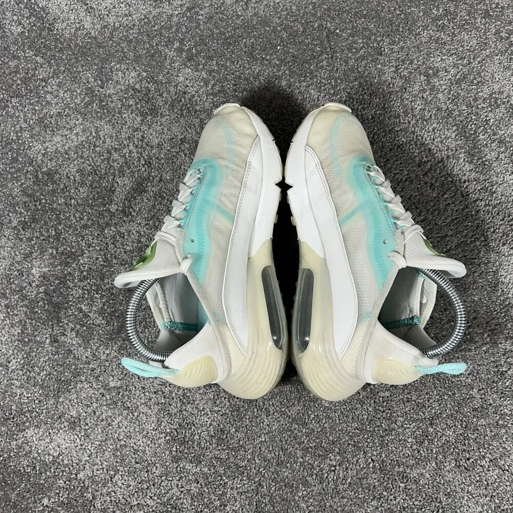 Nike Air Max 2090 CK2612-101 Women's Sz 7 Aurora Green White Running Shoes Used